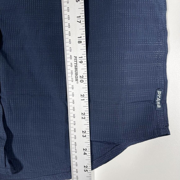 Prana Cayman Short‎ Sleeve Shirt Men's Navy Nautical Button Front Size XS NEW - Picture 6 of 10